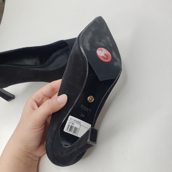 Dune London Angel suede pointed toe court heels - Picture 5 of 5